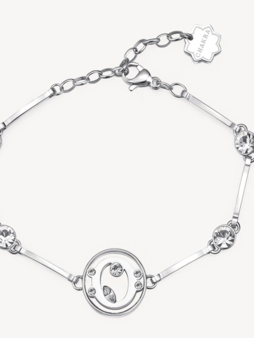Brosway Italia Silver Letter O Bracelet with Swarovski Crystals